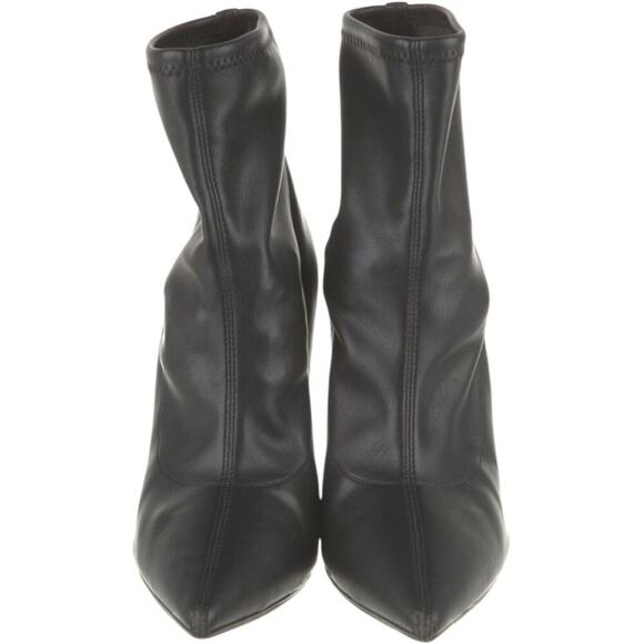 Giuseppe Zanotti G-Heel Black Leather Sock Boot Gold Lightning Bolt Women’s 8.5 - Picture 4 of 11